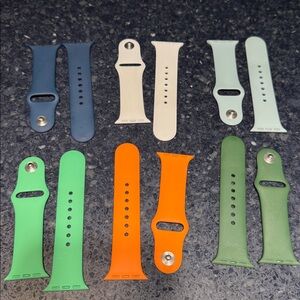 Bundle of 6 Silicone Apple Sport Bands